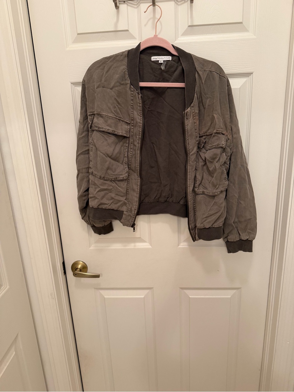 Young Fabulous & Broke Olive Green Utility Bomber Jacket